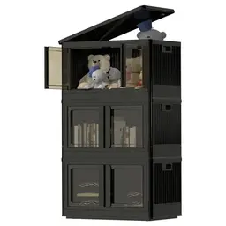 FLEXISPOT Faltbare Aufbewahrungsbox, stapelbar, 32L, Schwarz