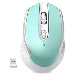 RaceGT Kabellose Funkmaus für Laptop, leise mit USB Empfänger, 6 Tasten, 800-1600 DPI, tragbar, mit Ein/Aus Schalter