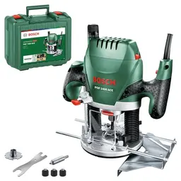 Bosch Oberfräse POF 1400 ACE – 1400 W Beitelmaschine mit Zubehör im Koffer, Testsieger (selbst ist der Mann)