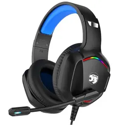 IMYB A36 Gaming Headset mit Mikrofon, RGB Licht, Stereo Surround, für PC, Xbox, PS4/PS5, Switch, Laptop, Gamer (Blau)