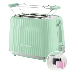 Russell Hobbs Eden Toaster für 2 Scheiben mit 6 Bräunungsstufen, Hebefunktion und Brötchenaufsatz