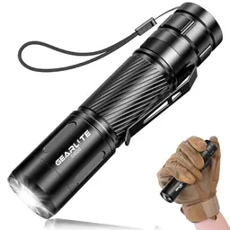 GEARLITE LED Taschenlampe, 2000 Lumen, zoombar, wasserdicht, 3 Lichtmodi, ideal für Camping und Outdoor