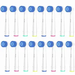 16 Sensitive Aufsteckbürsten für Oral B Zahnbürsten, weiche Borsten für sanfte Reinigung