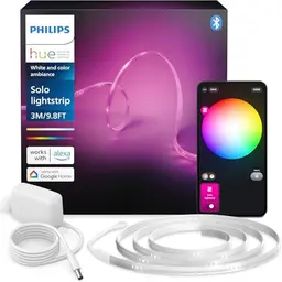 Philips Hue 3m Smart LED Lightstrip Basis-Set, steuerbar mit Hue App, kompatibel mit Alexa, Google Assistant und Apple HomeKit