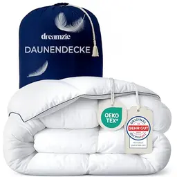 Dreamzie Daunendecke 135x200 cm - Wärmende Bettdecke für den Winter - Komfort 450gsm
