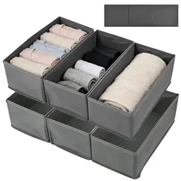 VGECEE 6er Set Faltbare Filz Kleiderschrank Organizer für Kleidung und Accessoires