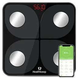 Digitale Körperfettwaage mit App und Bluetooth - Schwarz