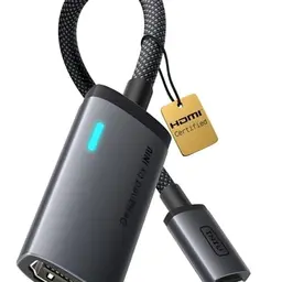 INIU USB-C auf HDMI Adapter, 4K@60Hz, kompatibel mit MacBook, iPad, iPhone, Samsung, Steam Deck & Gaming-Monitor