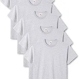 Fruit of the Loom Herren T-Shirt, 5er Pack, Größe M, grau meliert