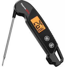 ThermoPro Digitales Fleischthermometer für Grill und Küche, wasserdicht, faltbare Sonde, bis 150°C TP603B