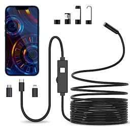 Endoskopkamera 1080P HD mit Licht - Wasserdicht, 8 LED für Android & iOS (5m)