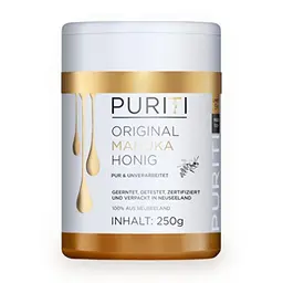 PURITI Manuka Honig MGO 100+ 250g aus Neuseeland - Laborgeprüft und rein, ohne Zusatzstoffe