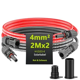 Solarkabel 4mm²/6mm² Verlängerung 1/2/3/5/10M