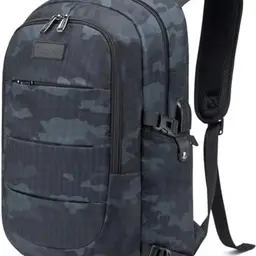 Tzowla Laptop Rucksack für Herren und Damen, wasserdicht und anti-diebstahl, mit USB-Ladeanschluss, für 17,3 Zoll Notebook