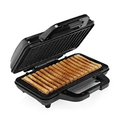 Tristar WF-1171 Waffel-Pommes-Maker, Edelstahl, Silber/Schwarz, 15 Stück