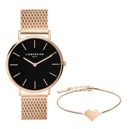 Liebeskind Berlin Armbanduhr und Armband Set in Roségold
