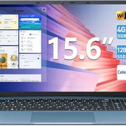 SGIN 15.6 Zoll Laptop, 4GB RAM, 128GB SSD, Celeron N4000, WiFi, Bluetooth, 7000 mAh