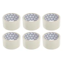 OFFICER PRODUCTS Verpackungsklebeband Transparent - 6 Rollen, 48mm x 46m - PP-Packband mit Acrylkleber