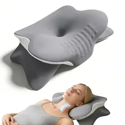 Nackenkissen mit 3D-Stütze, CertiPUR-US & OEKO-TEX zertifiziert, waschbarer Bezug für alle Schlafpositionen
