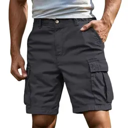 Cargohose Herren Stretch Kurz - Leichte Cargo Shorts für Freizeit und Outdoor