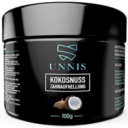 Unnis® Aktivkohle Pulver für Zahnaufhellung - Weiße Zähne ohne technische Details
