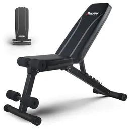 PASYOU Verstellbare Klappbare Hantelbank, 7-in-1 Multifunktionsbank für Ganzkörper-Workout, 230kg Gewichtskapazität