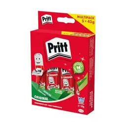 Pritt Kinder-Klebestift, sicherer Bastelkleber für Schule & Büro, 5x43g