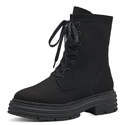 MARCO TOZZI Damen Stiefeletten Winter Plateau Schwarz, Größe 37