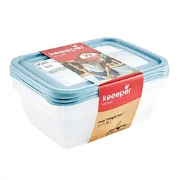 keeeper Tiefkühldosenset 3-teilig mit wiederbeschreibbarem Deckel, 1,25 l, Nordic Blue
