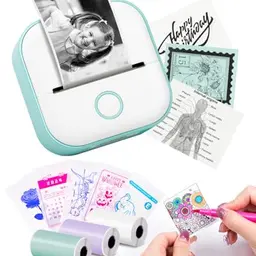 Mini Drucker T02 - Bluetooth Fotodrucker für Smartphone & Etiketten