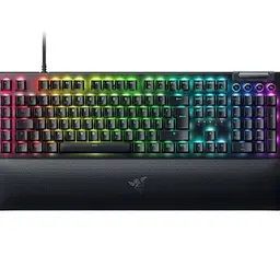 Razer BlackWidow V4 Gaming-Tastatur, RGB, mechanische Green Switches, QWERTZ, 6 Makros, Schwarz