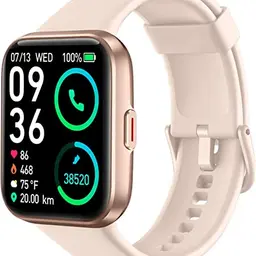 SKG Smartwatch mit Telefonfunktion und Fitness-Features, 1.69" IP68 wasserdicht, Schwarz