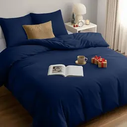 Utopia Bedding Bettwäsche 155x220 – Mikrofaser in Marineblau mit 2 Kissenbezügen