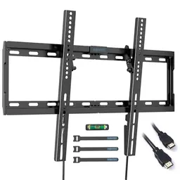 BONTEC Neigbare TV Wandhalterung für 37-80 Zoll TVs, Max 55kg, VESA 600 x 400, inkl. Wasserwaage und Kabelbinder