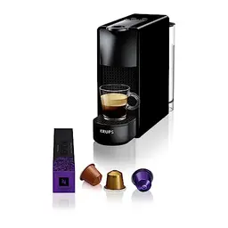 Nespresso Krups Essenza Mini Kaffeekapselmaschine, schwarz, energieeffizient