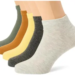 JACK & JONES Herren Jacben Kurzsocken 5er Pack - Pineapple Slice / Meerkat - Einheitsgröße