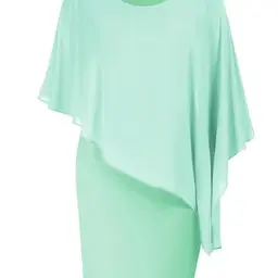 Hanna Nikole Abendkleid langarm, schicker Chiffon-Überwurf, Pailletten, Spitzen, knielang, elegant für Party, Hochzeit oder festliche Anlässe
