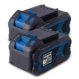 Scheppach 20V Akku Doppelpack Set 2x 4Ah | 3-stufige Ladeanzeige | Staub- und korrosionsgeschützt