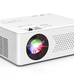 PURSHE Mini Beamer - Tragbarer Full HD 1080P Projektor für iOS, Android & mehr