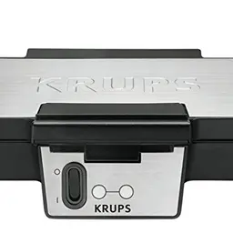 Krups Waffeleisen FDK251, Doppelwaffeleisen für Belgische Waffeln, Antihaftbeschichtung, Schwarz