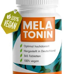 Melatonin 365 Tabletten - 0,5 mg pro Tag - Hochdosiert & Laborgeprüft - 100% vegan - Made in Germany