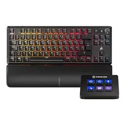 Corsair K70 CORE TKL Wireless & Elgato Stream Deck Mini – Mechanische Gaming-Tastatur Bundle für PC/Mac