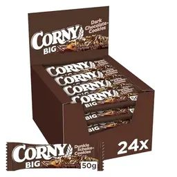 Corny BIG Müsliriegel Dunkle Schoko-Cookies, 24er Pack (50g pro Riegel)
