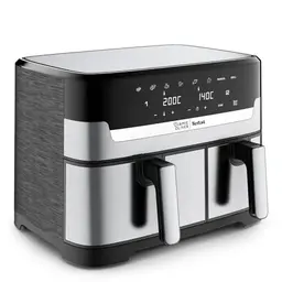 Jamie Oliver Tefal Dual Drawer Heißluftfritteuse 8,3 L – Airfryer mit 2 Kammern und Grillfunktion