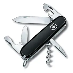 Victorinox Schweizer Taschenmesser Spartan - Multitool mit 12 Funktionen, inklusive Klinge und Korkenzieher, Schwarz