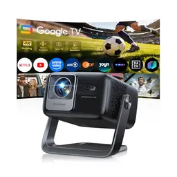 Smart 4K Heimkino Beamer mit Google TV, 30W Lautsprecher, Auto-Fokus, HDR10, WiFi & Bluetooth, Full HD 1080p, Outdoor 360° Drehständer