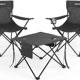 Homecall Camping Tisch und Stuhl Set, faltbar, leicht, 2er, mit Tragetasche für Outdoor & Picknick