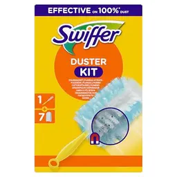 Swiffer Staubmagnet Starter-Set (1 Griff + 7 Nachfülltücher) - Fängt 3x Mehr Staub und Haare ein