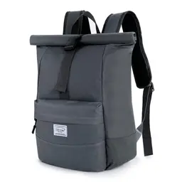 CALIYO Damen Rolltop Rucksack, Wasserdicht, Für Schule, Studium, Reisen, Laptopfach