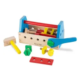 Melissa & Doug Tragbarer Werkzeugkasten - Holzspielzeug für Kinder, 3-6 Jahre, Geschenkidee